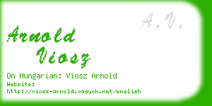 arnold viosz business card